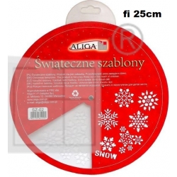 Szablon dekoracje świąteczne romiar fi 25cm / SZ-02 śnieżynki , SNOW